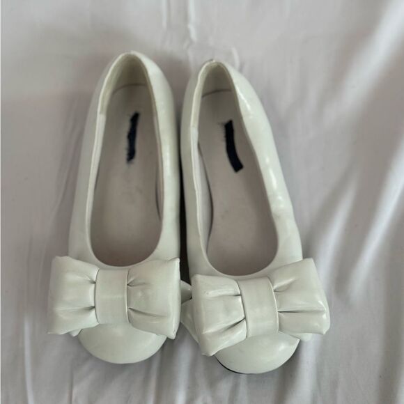 Jeffrey Campbell Bow-Out Puffy Ballet Flats In Ice White Leather Sz 8 - Picture 3 of 9